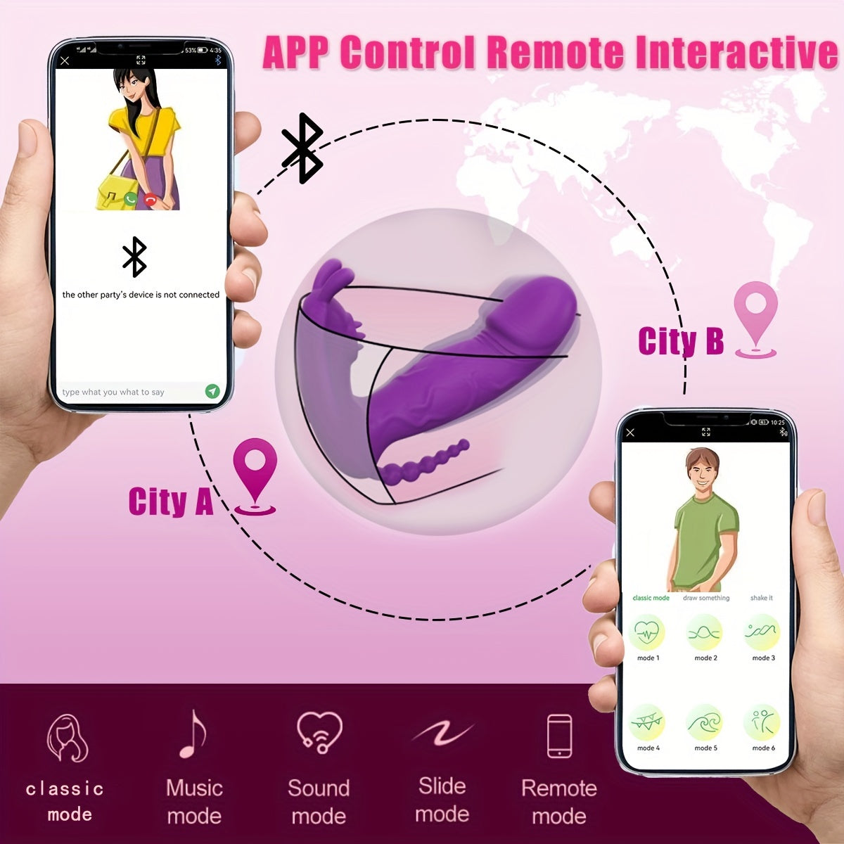 Female Wearable Vibrator With G-Spot Stimulator And App Control