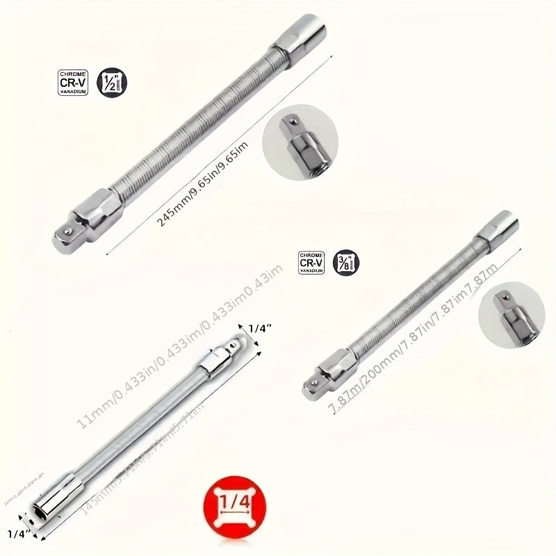 Multi-Function Electric Wrench Soft Joint Extended Rod Universal Connectors