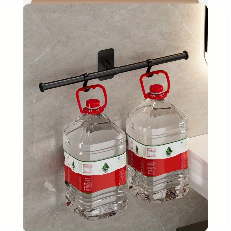 Ochiq javon dizayni, zanglamas po'latdan yasalgan devorga o'rnatiladigan saqlash tayoqchasi oshxona va hammom uchun - teshiksiz o'rnatish