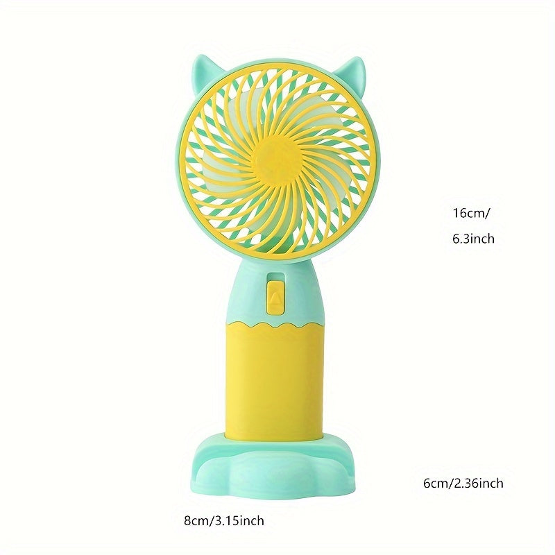 Portable Mini Fan Rechargeable Handheld Wearable for Office Outdoor Travel