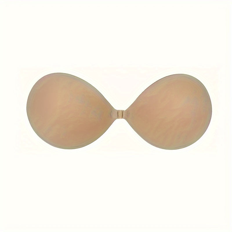 Plus Size Strapless Self-Adhesive Push-Up Bra with Front Closure for Backless Comfort