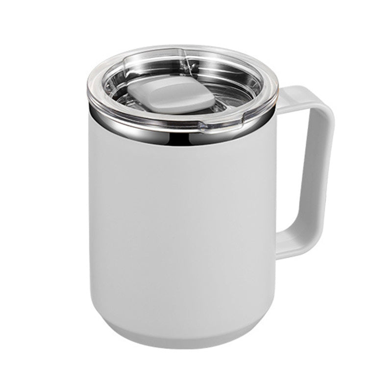 Insulated Stainless Steel Coffee Mug with Handle and Lid for Office Outdoor School