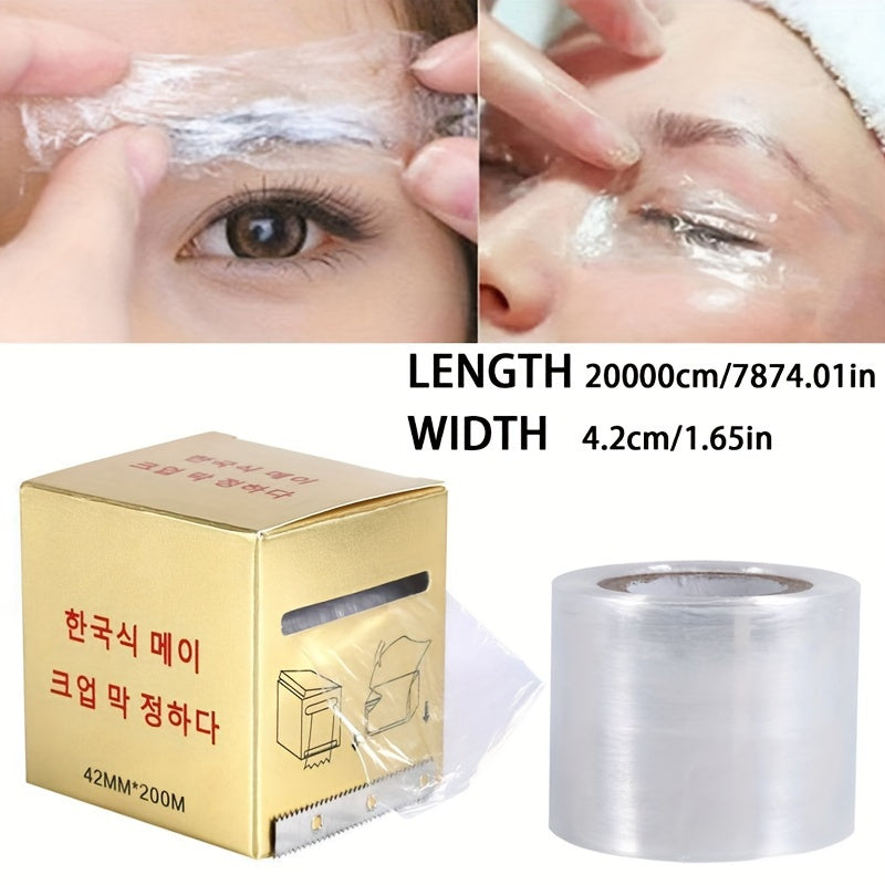 Tattoo Barrier Film Clear Stretchy Protective Wrap 42mm x 200m for Eyebrows Lips