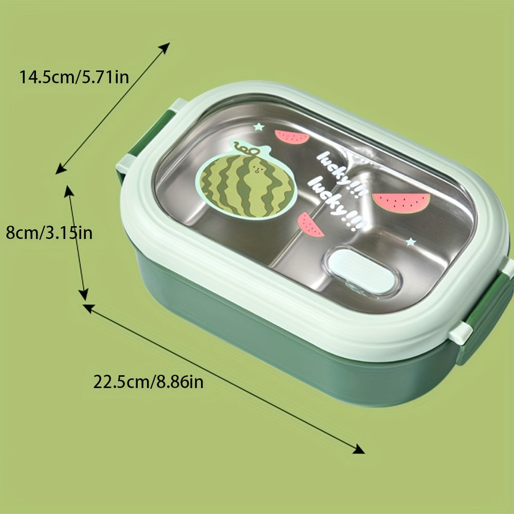 Insulated Lunch Box Stainless Steel Bento Compartments for School Office Use