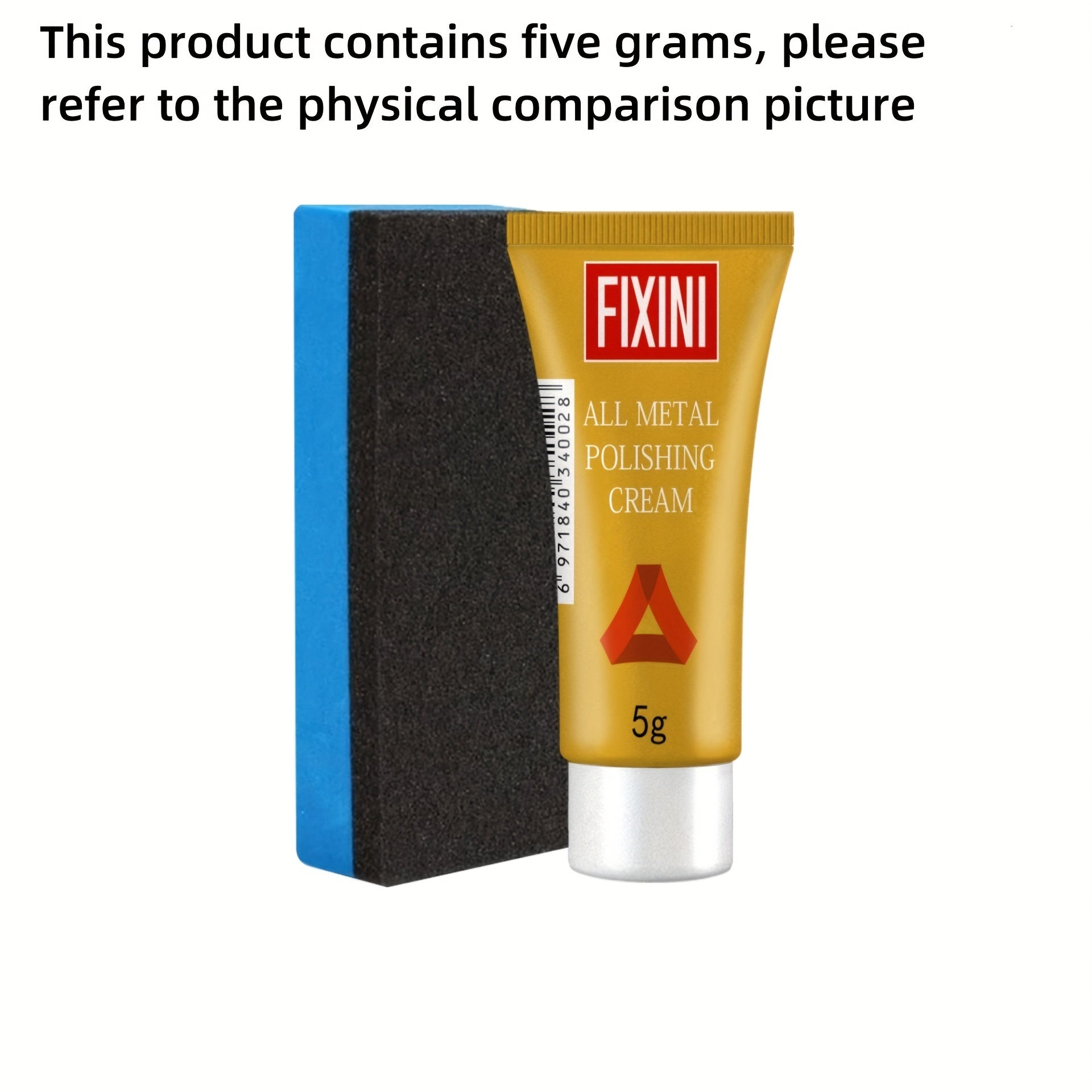 All-Metal Polishing Cream with Sponge for Stainless Steel and Ceramic Cleaning