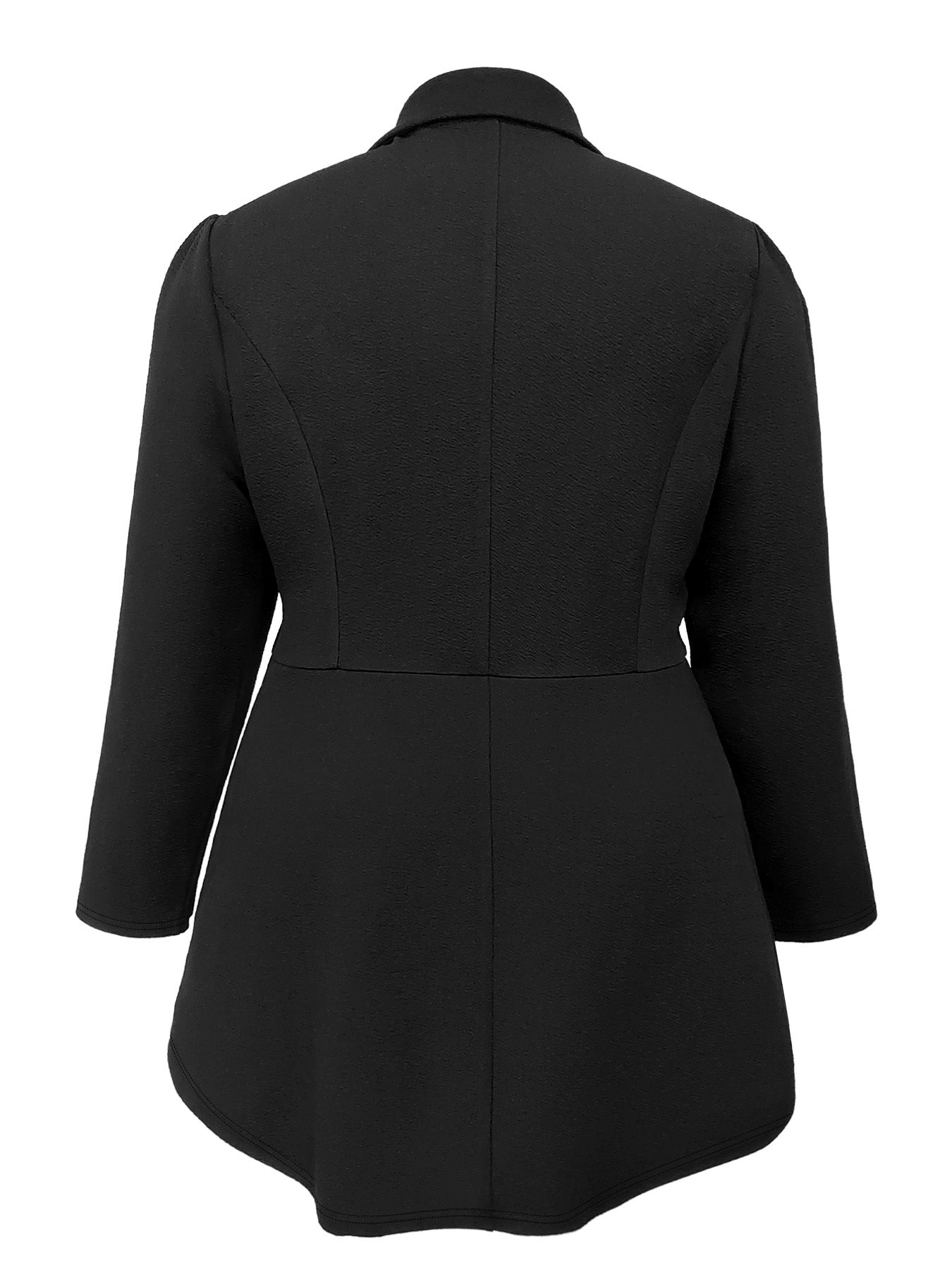 Plus Size Women's Blazer Soft Solid Color Single Button Stylish