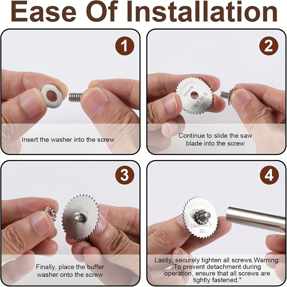 Steel Cutting Wheel for Rotary Saw 1/4 Inch Hex Shank Thin Disc with 8 Heads
