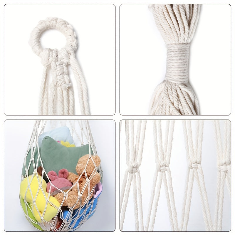 Stuffed Animal Storage Net Hanging Organizer Mesh Doll Net for Bedroom Living Room