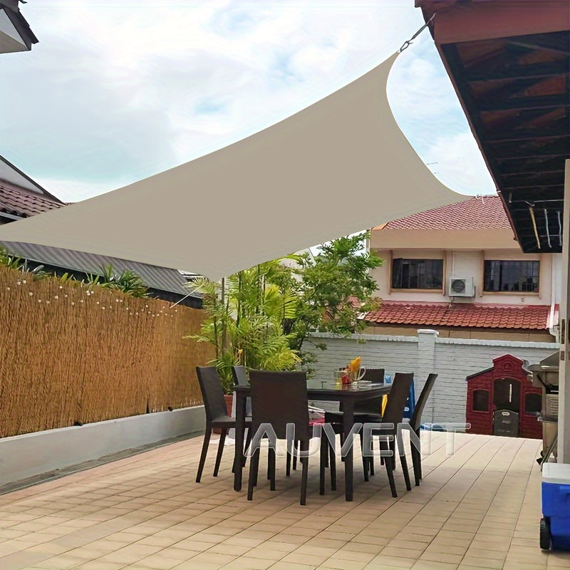 Gran toldo de lona para sombra exterior para camping jardín bloqueador UV marrón 10x10 pies