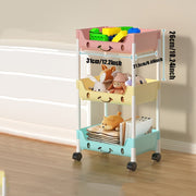 Carro organizador de plástico con 3 niveles para almacenamiento en cocina, baño y manualidades