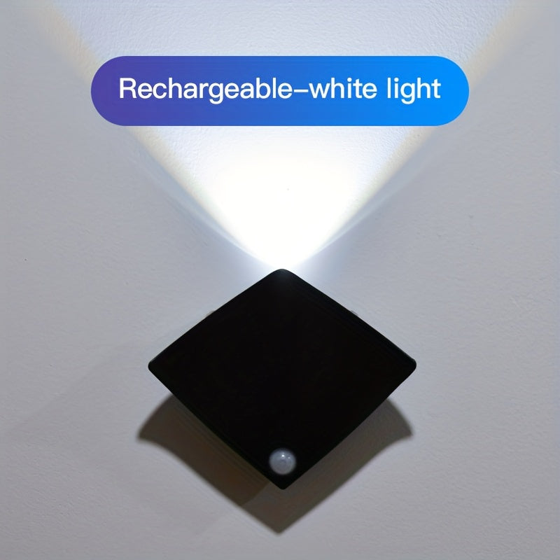 Modern Manta Ray Motion Sensor Wall Light LED Night Lamp Rechargeable Battery for Bedroom Living Room