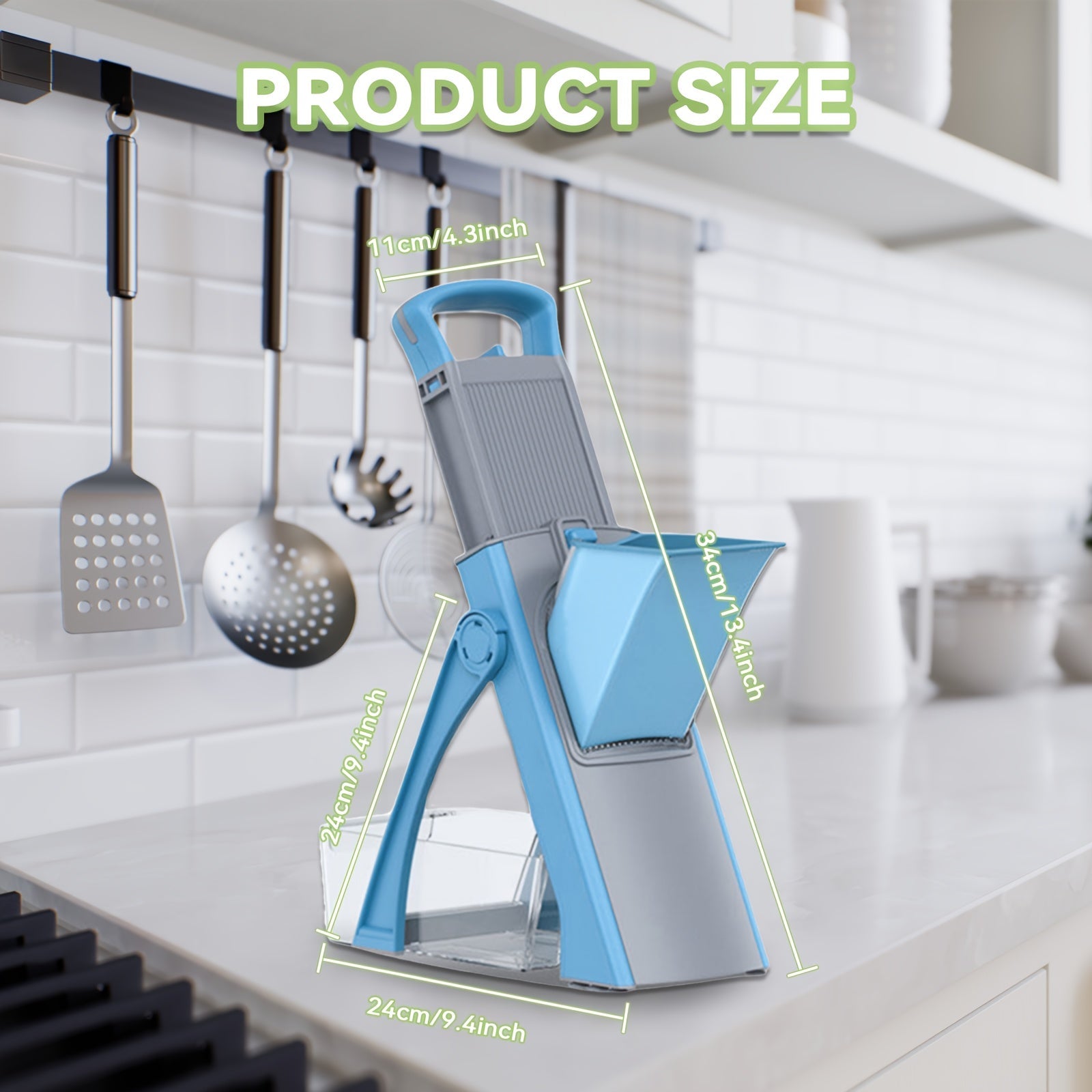 Vegetable Chopper Manual Slicer with Detachable Container for Fruits and Vegetables