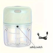 Qayta tiklanadigan sarimsoq maydalagich mini oziq-ovqat protsessori, zanjabil, qalampirni maydalash uchun