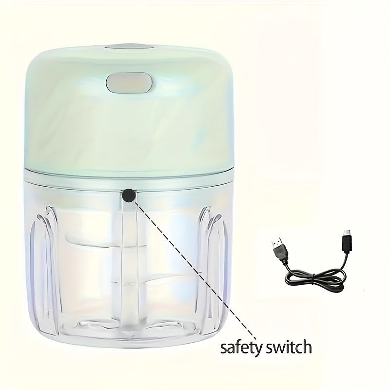 Rechargeable Garlic Chopper Mini Food Processor for Mincing Ginger Chili