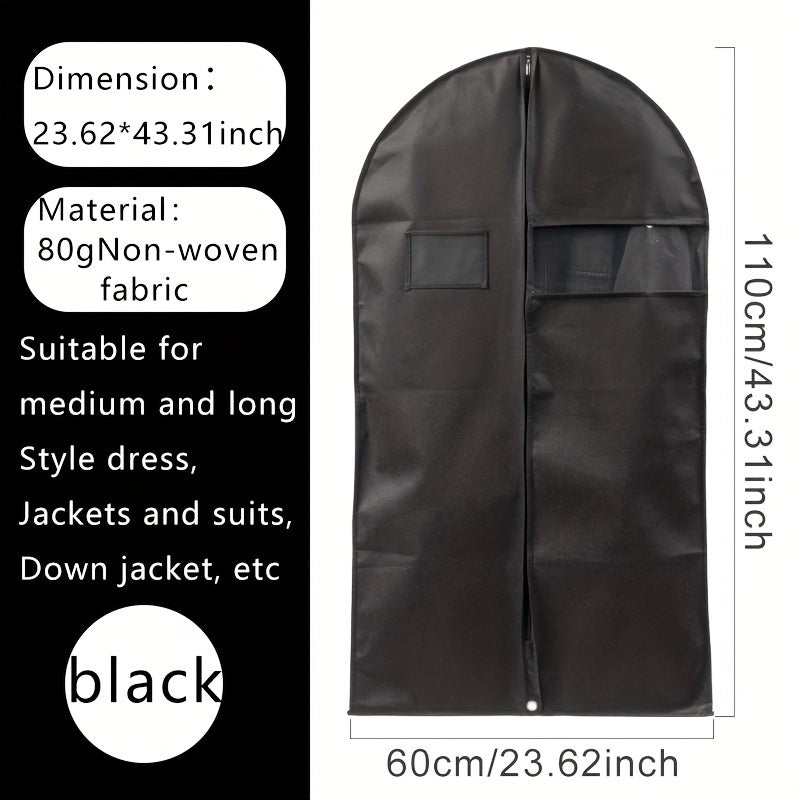 Lightweight Transparent Garment Bag for Travel and Storage with Zipper Closure