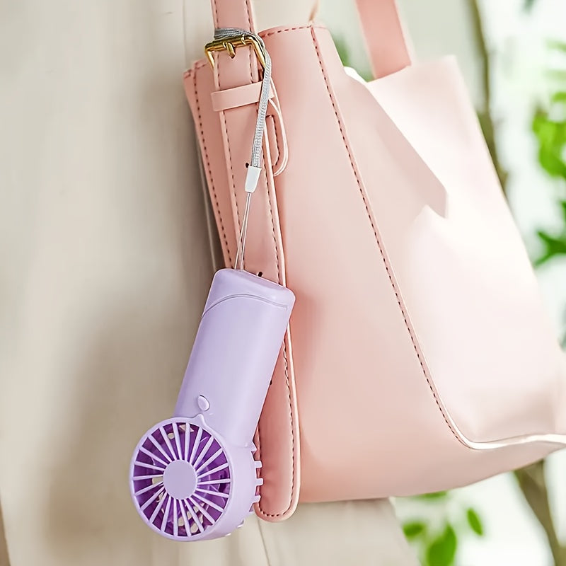 Mini Portable Handheld Electric Fan Battery-Free Lightweight for Outdoor Travel