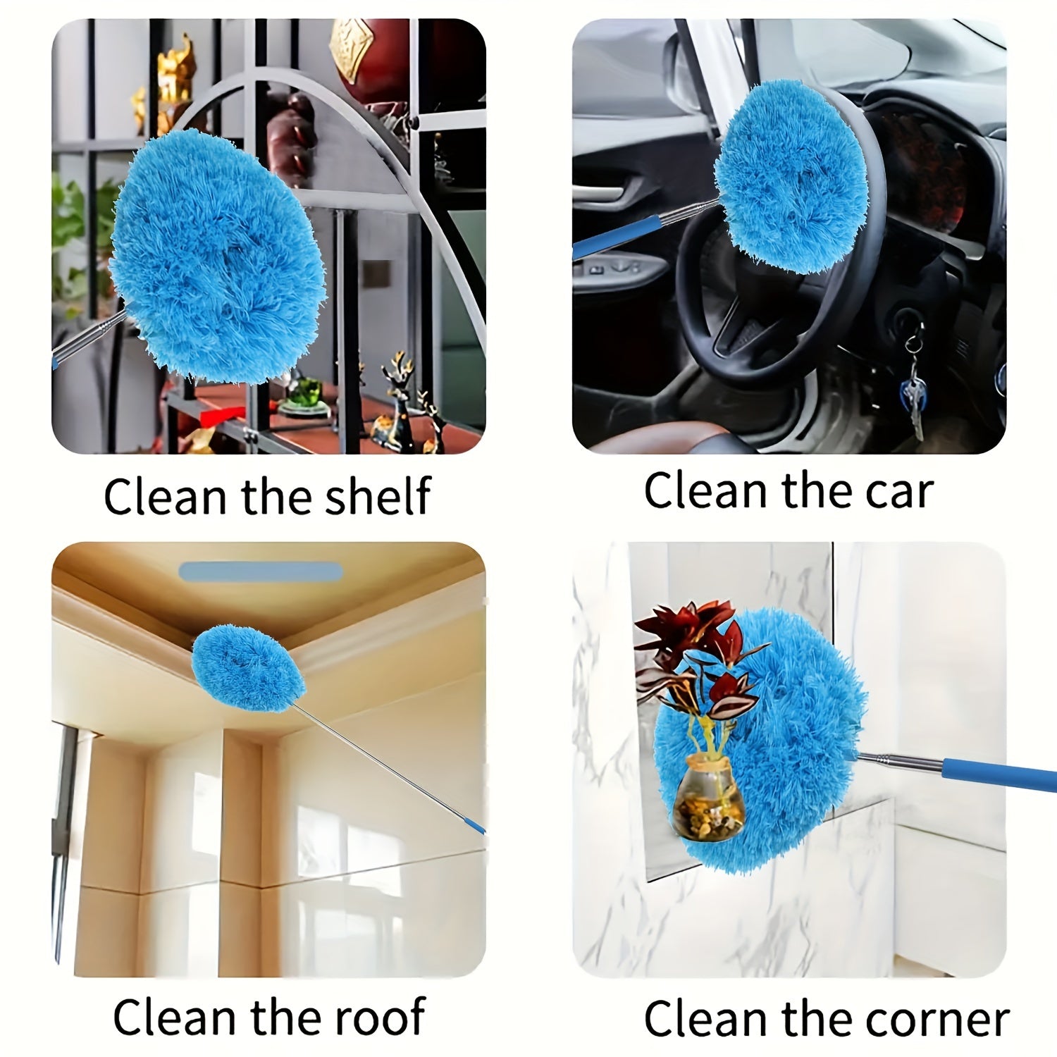 Multi-Purpose Small Fan Brush for Dusting and Cleaning Ceiling Fans Cars Furniture
