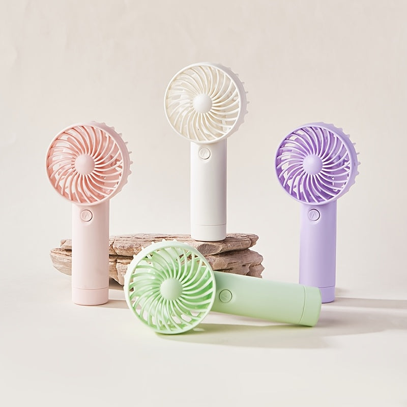 Ventilador portátil USB de cuello colgante con volumen de aire ajustable, recargable, ligero y silencioso para actividades al aire libre y estudiantes