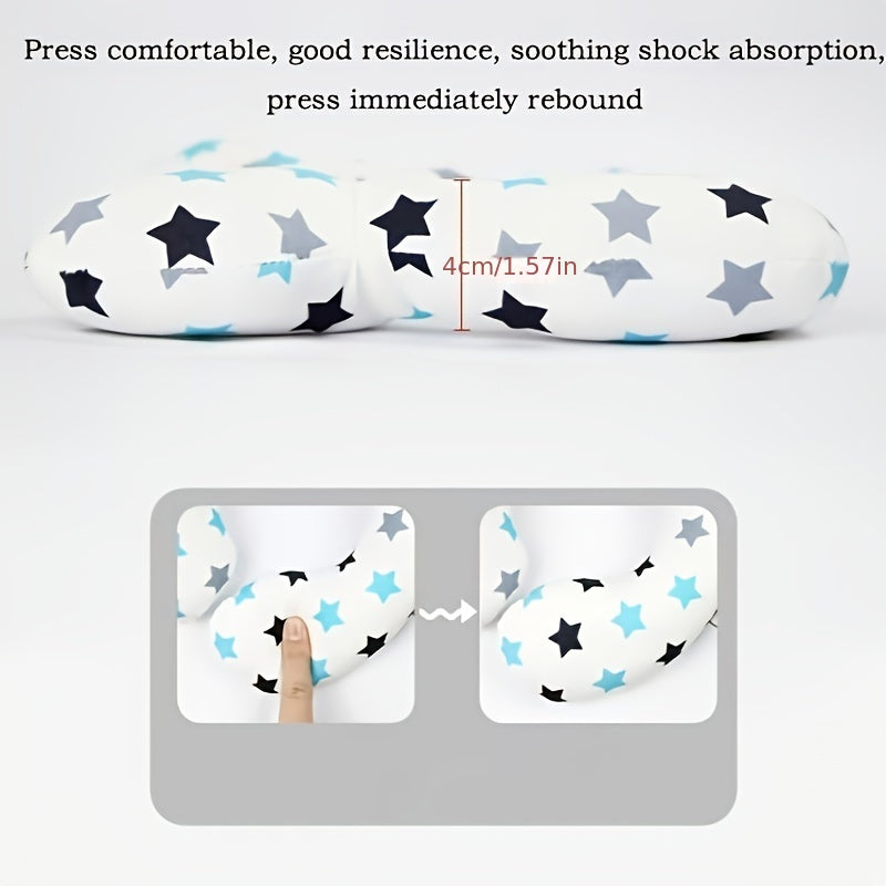 Children's U-Shaped Headrest Pillow for Strollers Soft Polyester Travel Safety Cushion