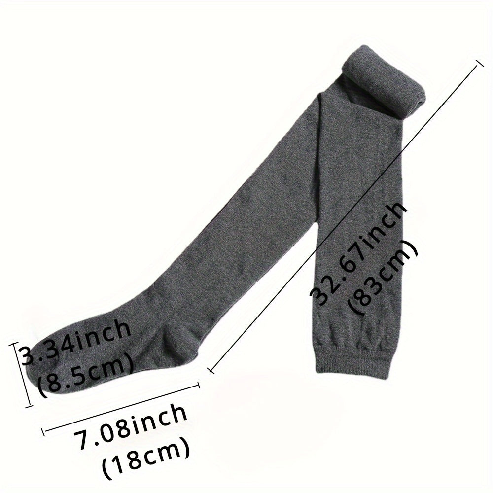 Women's Over-the-Knee Long Socks Knit Stretchable Cotton Polyester Spandex