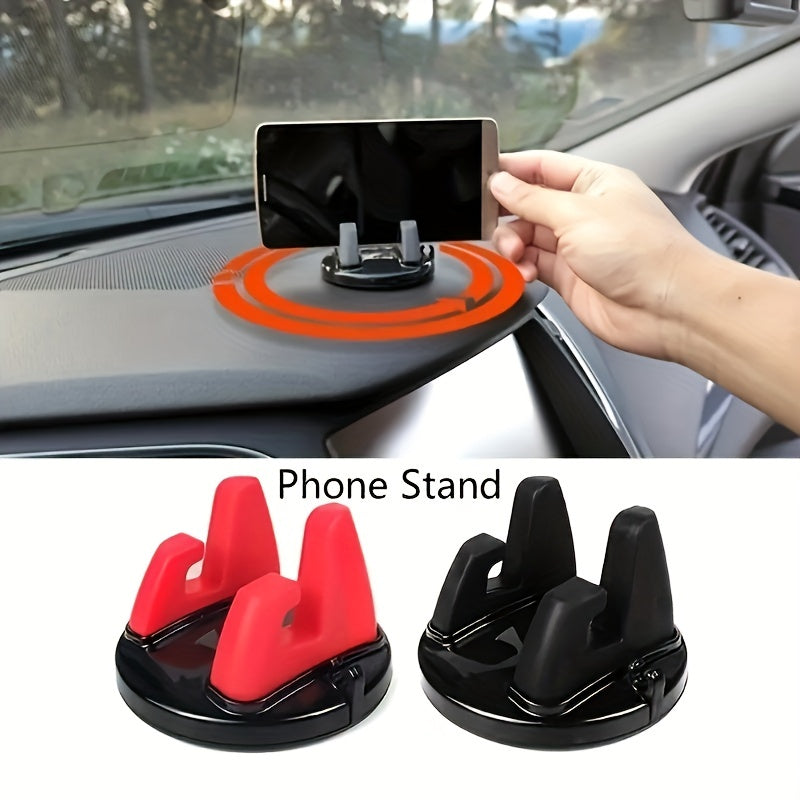 Soporte universal para coche para teléfono, rotatorio 360°, antideslizante, en salpicadero, soporte para GPS