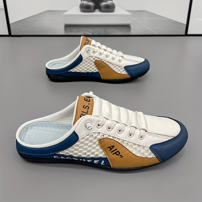 Men's Breathable PU Slip-On Casual Shoes Non-Slip Outdoor Walking