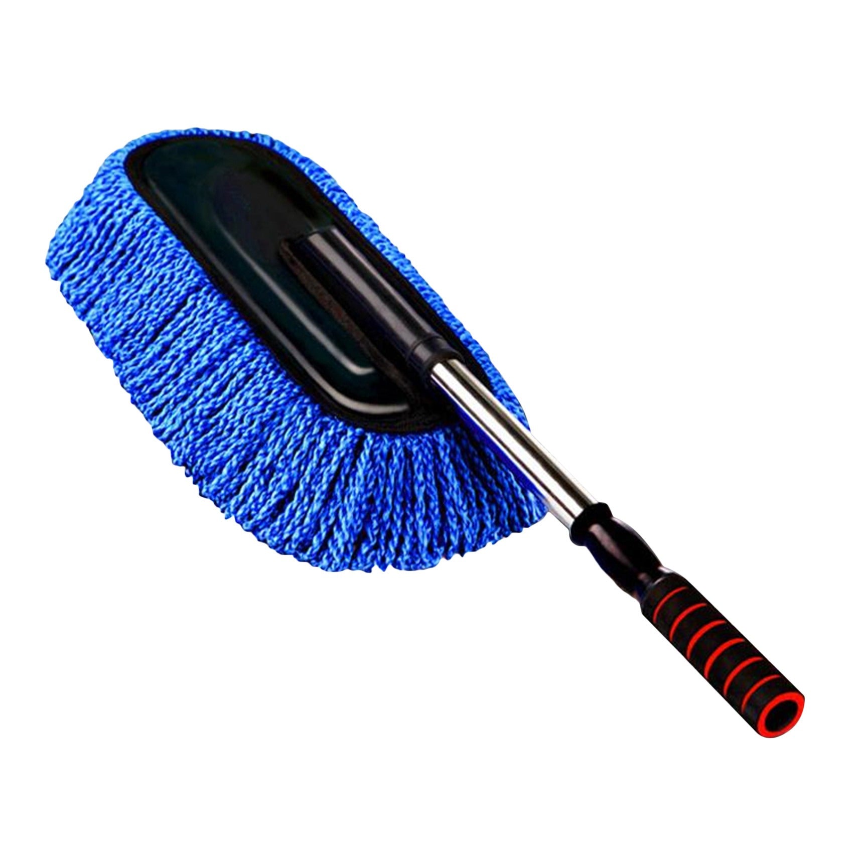 Extendable Car Wash Mop with Detachable Microfiber Pads and Stainless Steel Handle