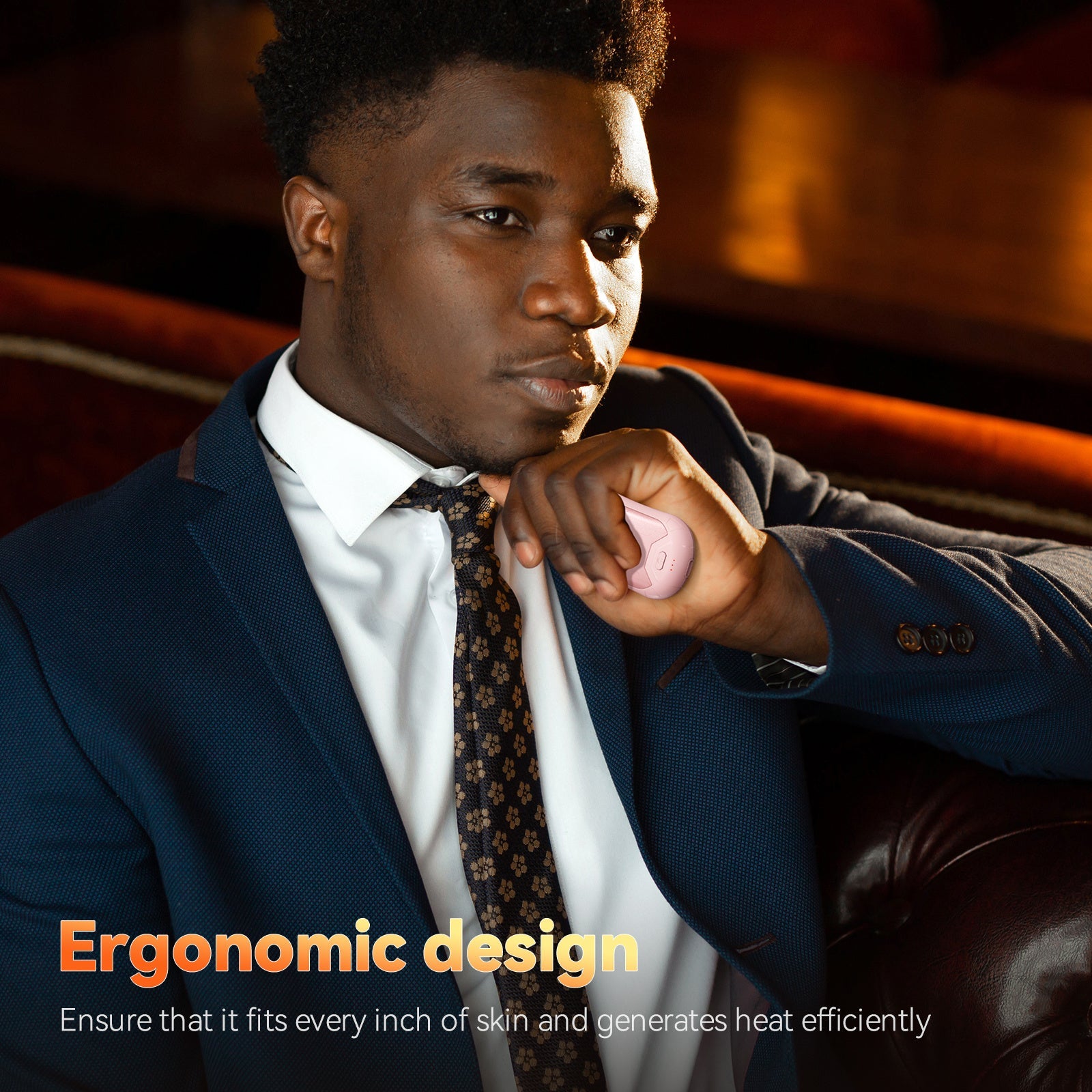 Portable Hand Warmer with Dual-Sided Heating, USB-C Rechargeable, 3 Heat Levels