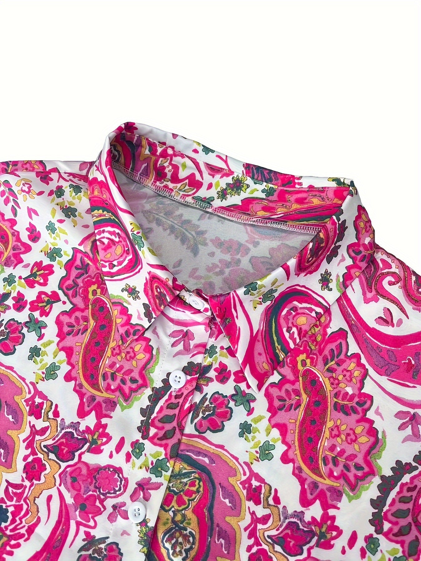 Women's Floral Print Long Sleeve Shirt Polyester Casual Washable