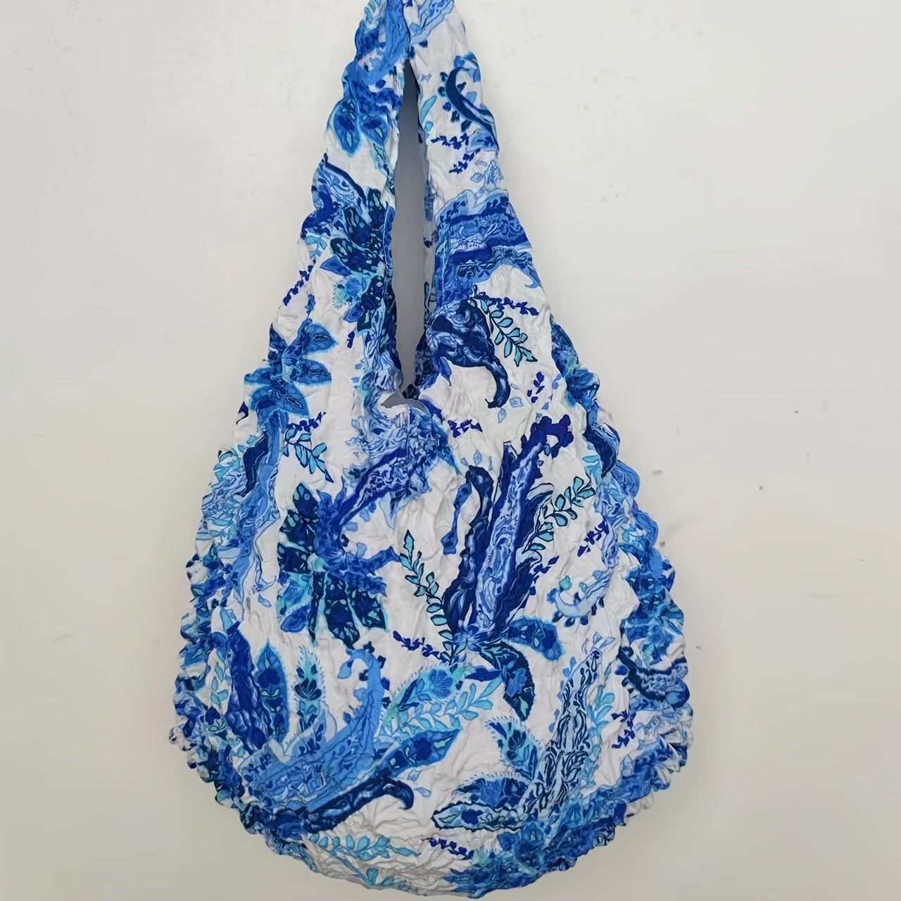 Gul naqshli qayta ishlatiladigan oziq-ovqat to'plami, cho'ziladigan sumka, xarid qilish uchun yelka sumkasi, qisqaradigan saqlash sumkasi, ayollar uchun mukammal sovg'a, xarid qilish va sayohat uchun ideal, ajoyib oshxona tashkilotchisi va aksessuar.