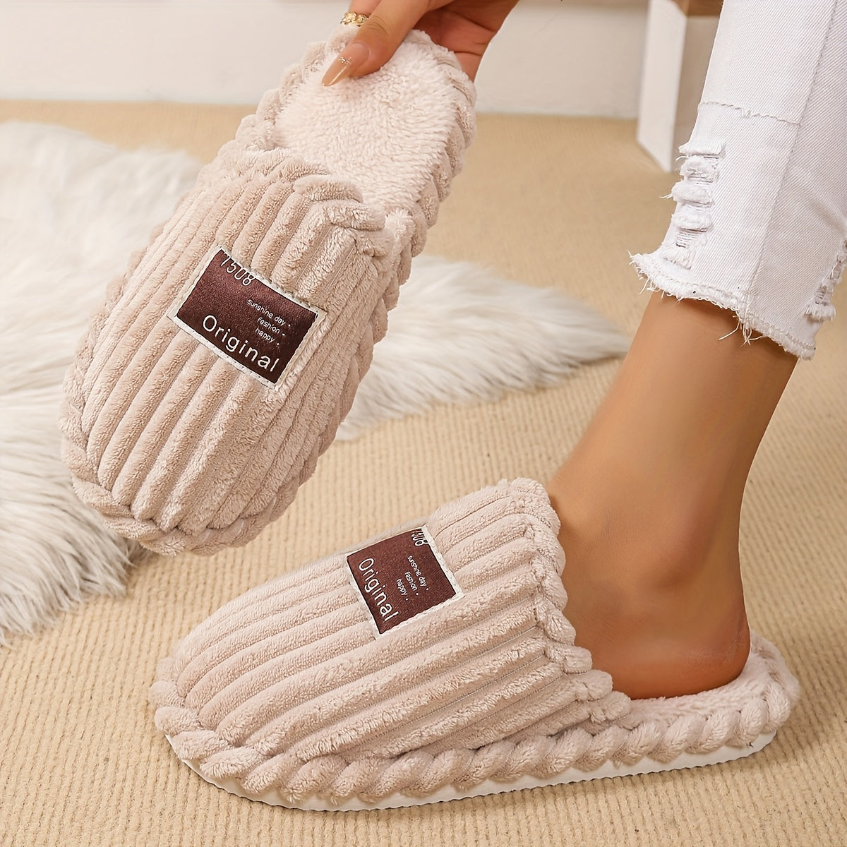 Unisex Non-Slip Indoor Slippers for Men and Women Autumn Winter Comfort