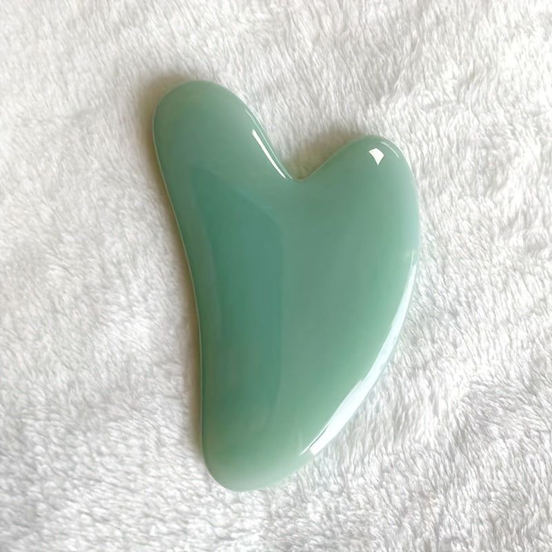 Yuz Gua Sha asbob yuz, bo'yin va tanaga mo'ljallangan yurak shaklidagi rezin yuz massaj taxtasi