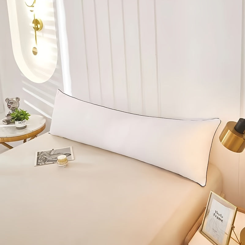 Long White Brushed Body Pillow for Cervical and Pregnancy Support