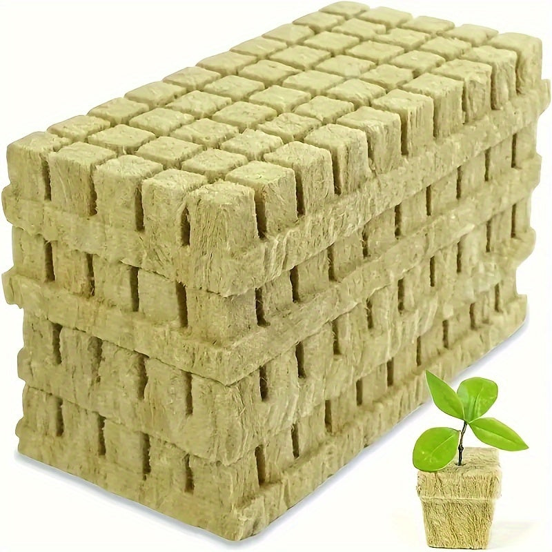 Plant Propagation Cubes Rockwool Starter Blocks for Seed Starting and Cuttings 100/200/300 Pack