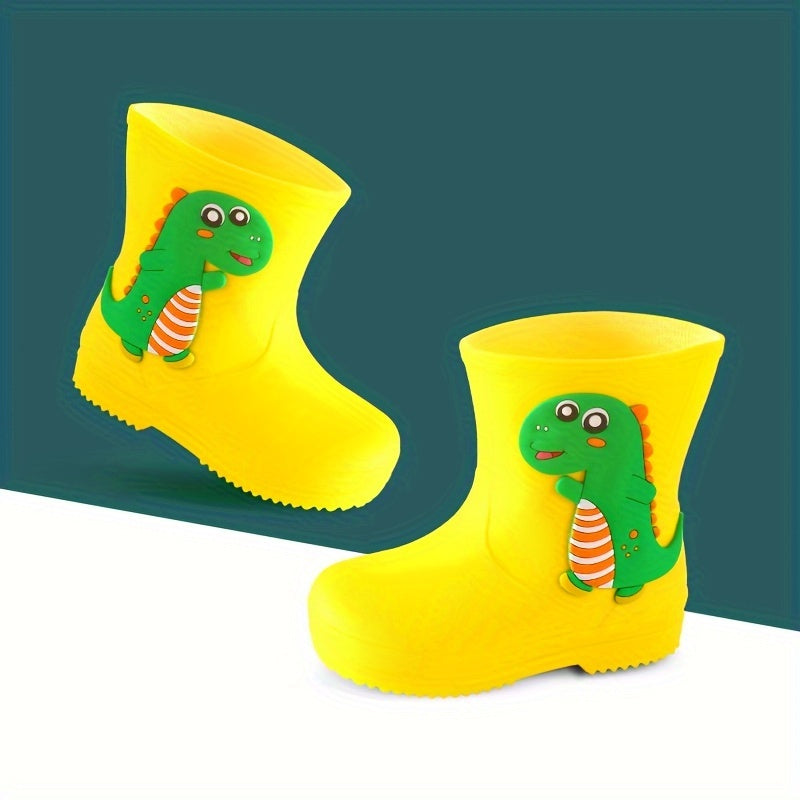 Kids' Waterproof PVC Mid-Calf Cartoon Rain Boots for Boys and Girls