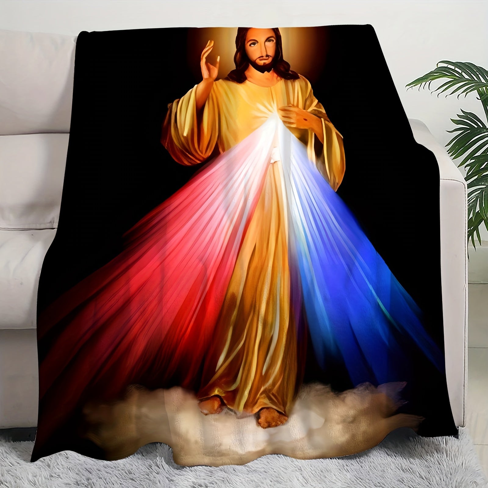 Flannel Throw Blanket Soft Cozy Couch Bed Travel Gift for All Seasons