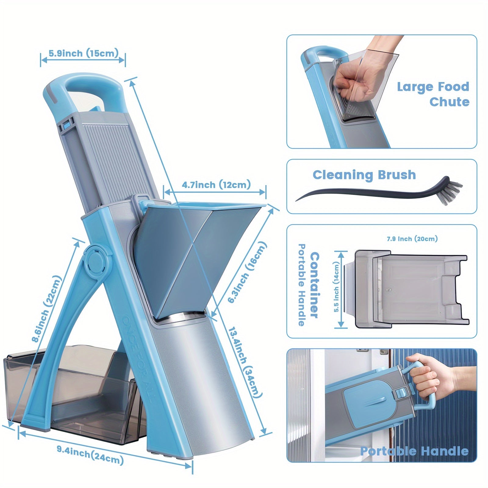 Vegetable Slicer Set with Multiple Blades for Kitchen Prep