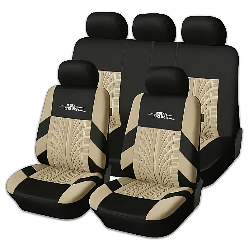 Breathable Stain-Resistant Polyester Car Seat Cover for 5-Seater Sedans and SUVs