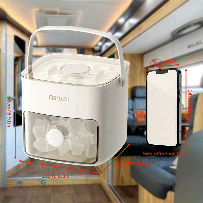 Portable Manual Ice Maker for Family Gatherings Large Capacity Durable