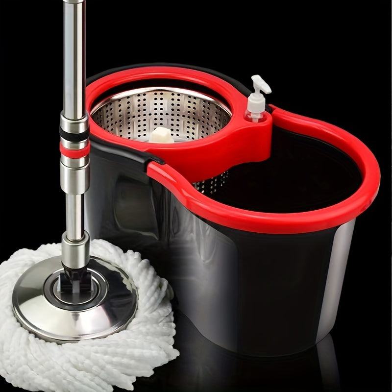 Spin Dry Bucket and 360° Rotating Mop Set for All Surfaces Home Cleaning