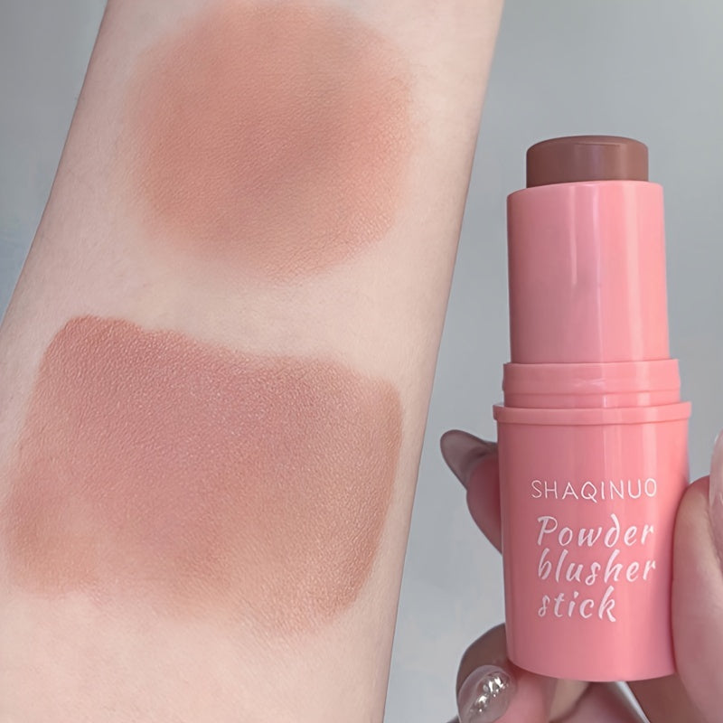 Ayollar uchun suvga chidamli matli blush stick, o'rtacha qamrov, pushti, barcha teri turlari uchun