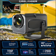 Mini Portable 720P Home Cinema Projector with Dual WiFi Bluetooth Android
