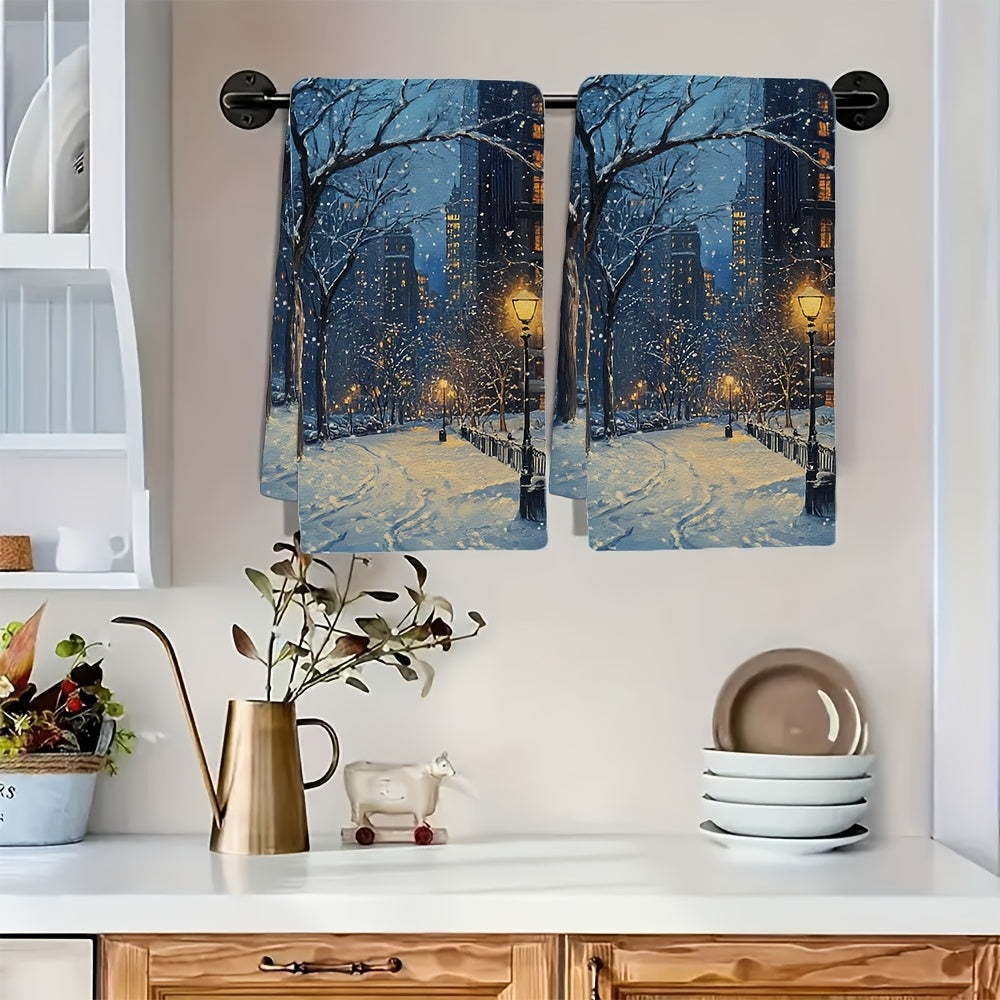 2 ta Ultra Soft oshxona sochiqlari to'plami 40x60cm, namlikka chidamli, bayram bezaklari
