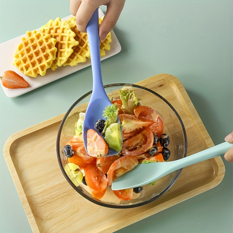 2 ta silikon oshxona asboblari to'plami pishirish, pishirish va salat aralashtirish uchun - oziq-ovqat uchun xavfsiz, Halloween, Rojdestvo, Pasxa va Shukrona kuni kabi bayram mavsumiga mukammal mos keladi.