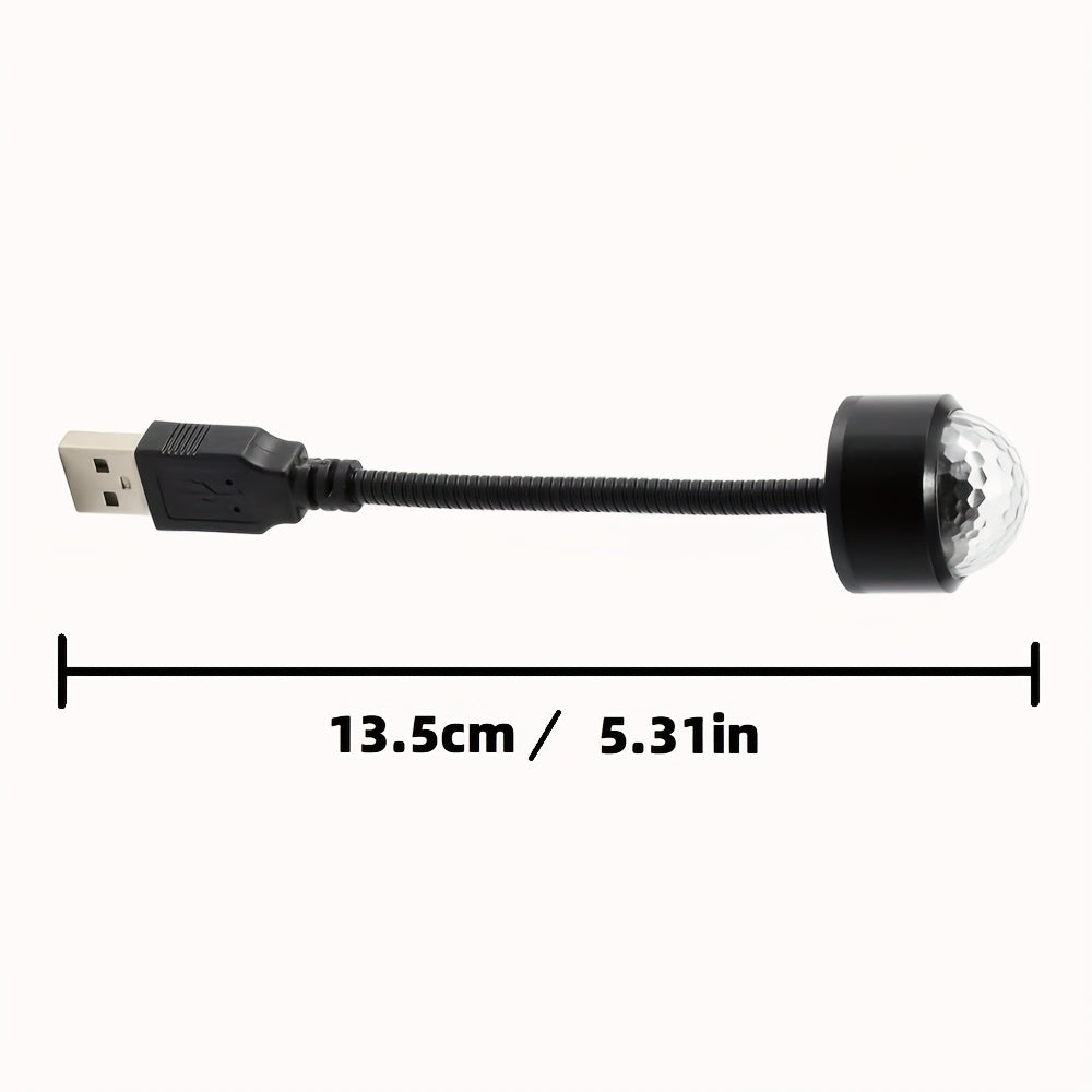 2 ta USB Yulduzli Osmon LED Tun Yoritgichlari, musiqa ritmi proyeksiyasi va ichki diskoteka partiyalari va sahna effektlari uchun moslashuvchan quloqchali.