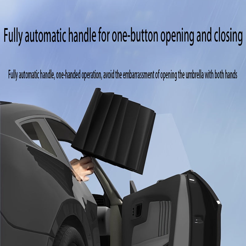 Paraguas automático unisex plegable con 72 varillas reforzadas protección UV resistente al agua