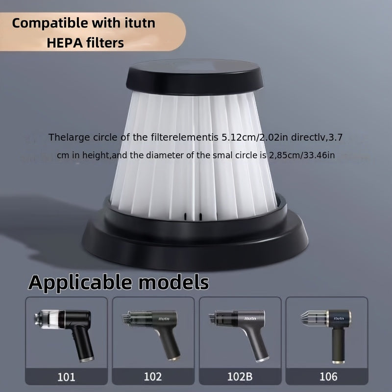 Reemplazo de filtro HEPA lavable para aspiradora de coche diámetro grande 5.12cm pequeño 2.85cm