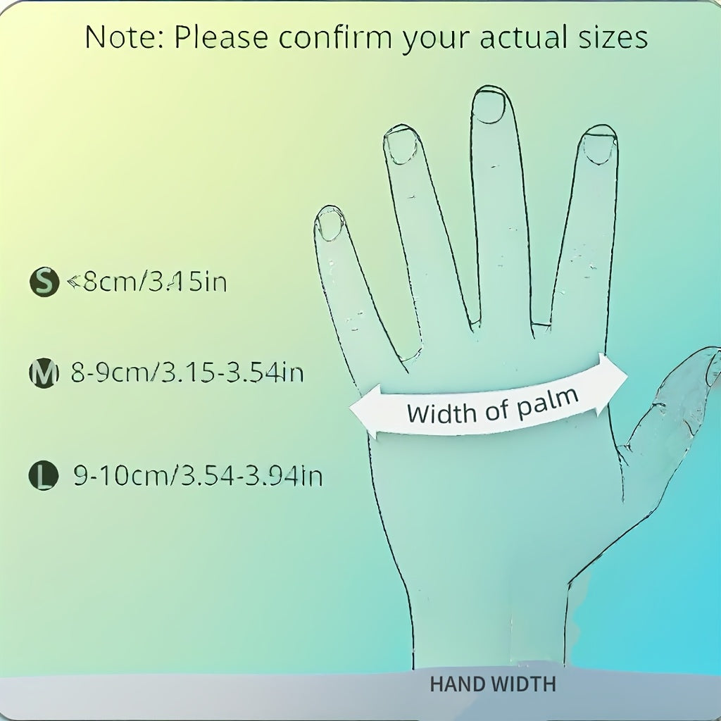 Bir martalik TPE qo‘lqoplar, 100 dona, suv o'tkazmaydigan, boshqariladigan, tozalanmaydigan, uy va oshxona uchun