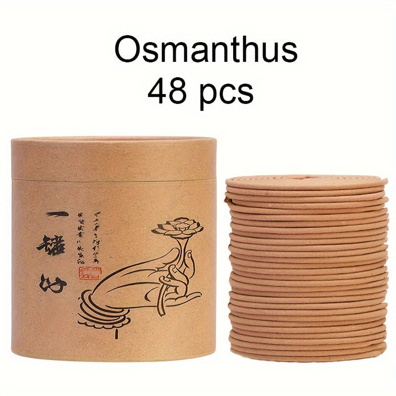 Набор из 48 ароматических подставок для благовоний с ароматами сандалового дерева, агарового дерева, полыни и цветов для йоги, медитации и домашнего использования