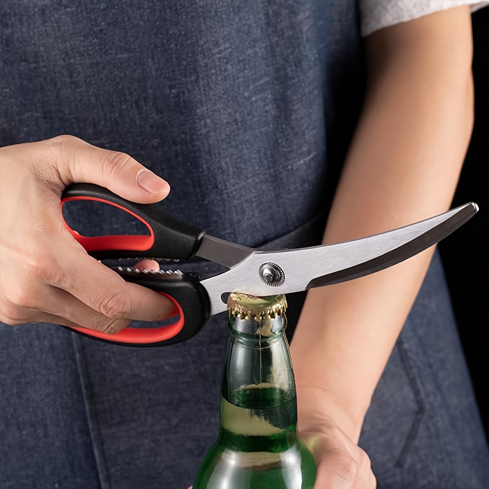 Stainless Steel oshxona qiyqichlari parranda qirqish uchun o'tkir tishli qirqish pichog'i ko'p maqsadli